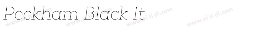 Peckham Black It字体转换